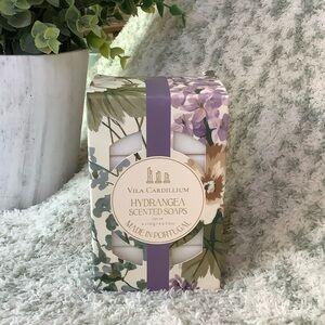 Villa Cardillium Scented Hydrangea Hand Soaps Boxed Set of four, NWT 4x3.5oz